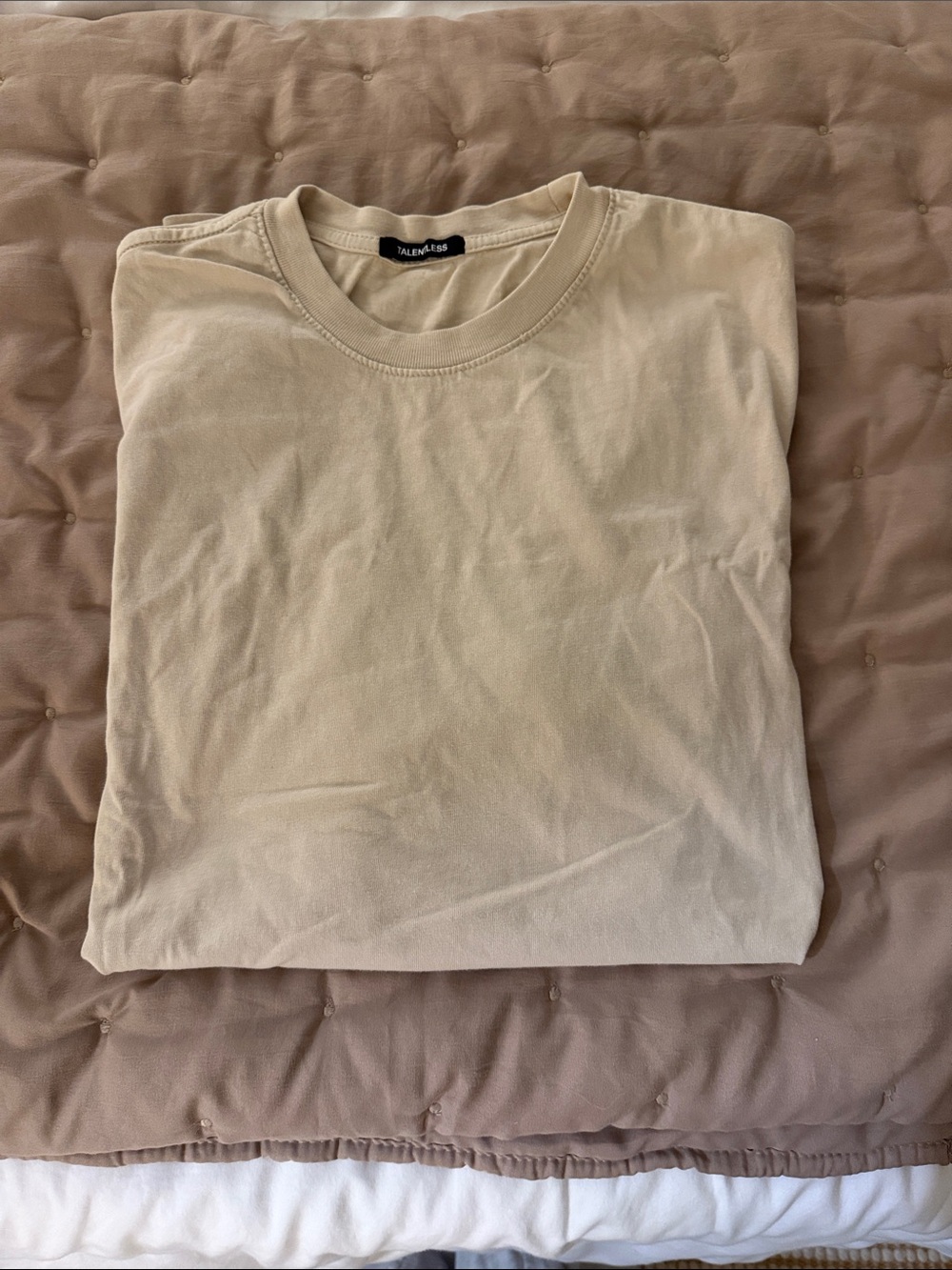 Men’s Talentless Crewneck T-Shirt in Beige
